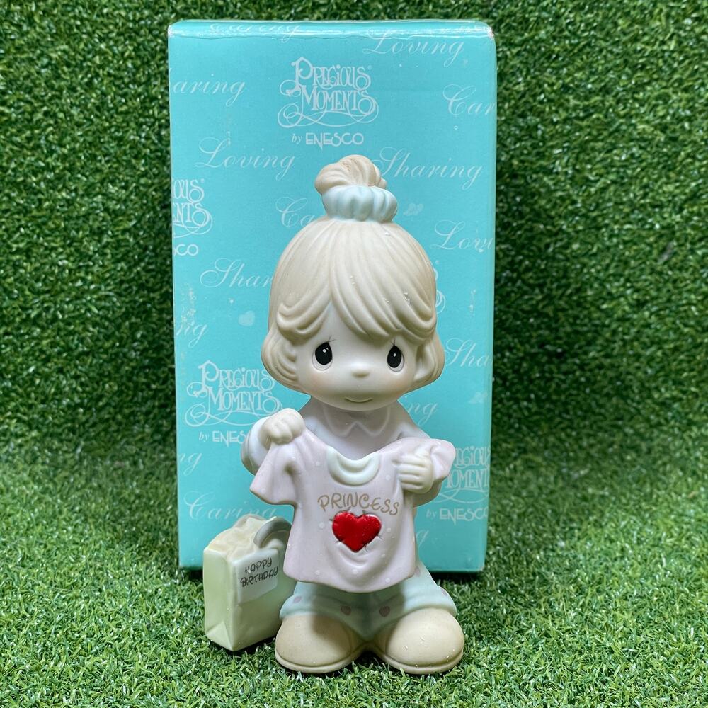Vintage 2002 Precious Moments Wishing You a Birthday Fit for a Princess Figurine